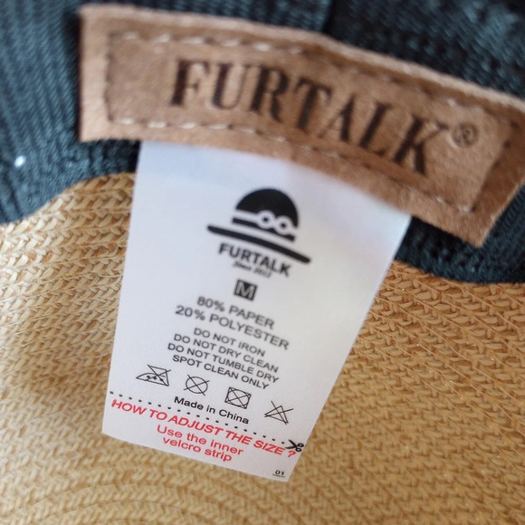 Furtalk Adjustable Sun Beach Hat Natural Linen Ribbon One Size - Picture 9 of 10